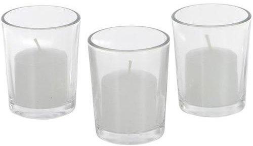 Cylindrical Glossy Transparent Candle Glass, for Fine Finished, Packaging Type : Carton Box