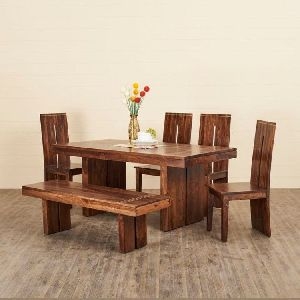 Square Coated wooden dining table, for Restaurant, Office, Hotel, Home, Pattern : Plain