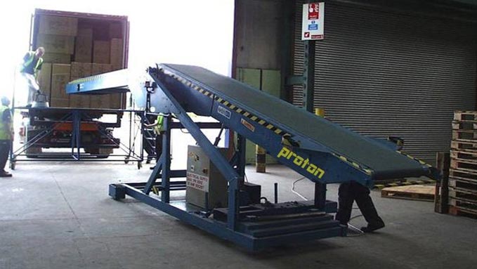 Electric Automatic Container Conveyor Belt System, for Moving Goods, Power : 9-12kw