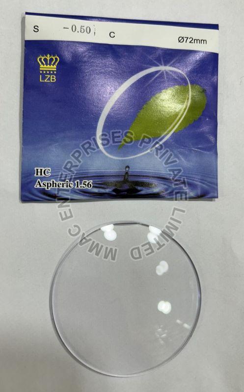Transparent Round Polished Glass Hard Coat SV Lens, for Eye Spectacles, Size : Standard