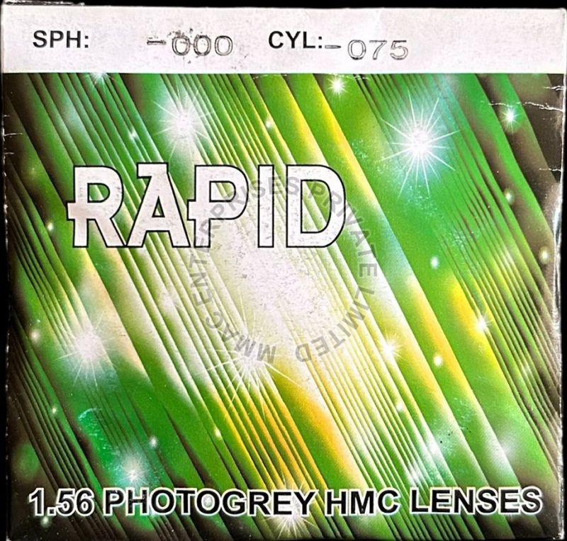 Transparent Round Photochromic HMC Green Coat Lens, for Eye Spectacles, Size : Standard