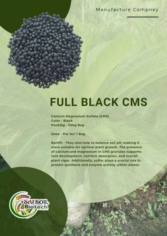 Black Calcium Magnesium Sulphur Granule, for Agriculture, Grade Standard : Bio Tech Grade