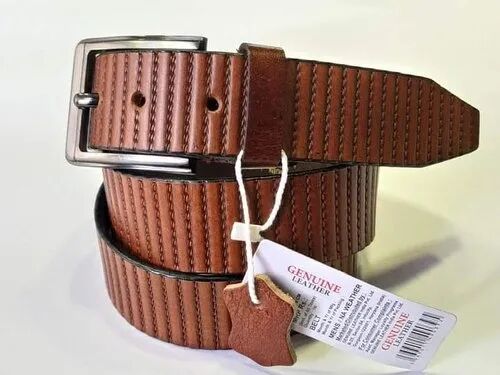 Prc Genuine Leather Belt, Color : Tan