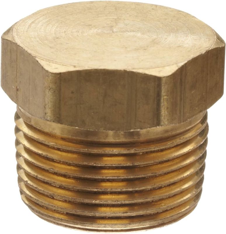 Polished Brass Threaded Hex Plug, for Industrial