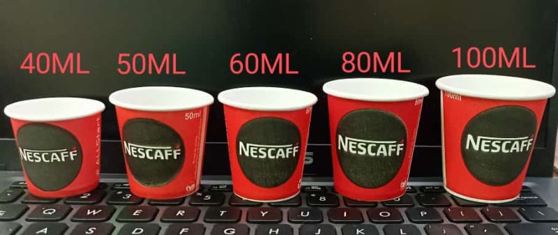 Red Round Tea Paper Cups, For Coffee, Size : Multisizes