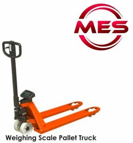 Mild Steel Weighing Scale Pallet Truck, For Moving Goods