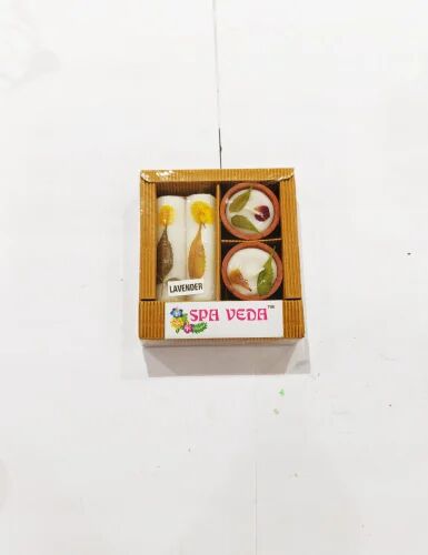 White Wax Diwali Candle Gift Set, Packaging Type : Box