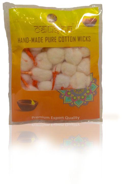 White Soft Causha Cotton Wicks Round, for Temples, Packaging Type : Plastic Packet