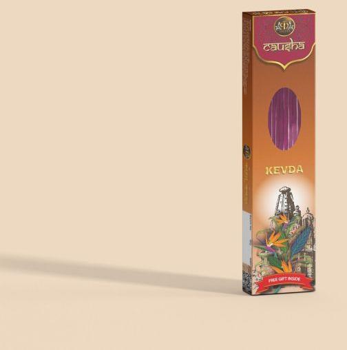 Causha Handrolled Kevda Incense Sticks, for Church, Temples, Home, Office, Length : 9 inch
