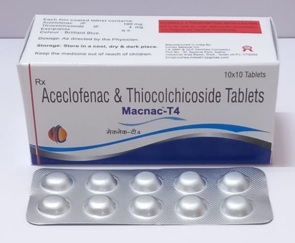 ACECLOFENAC 100MG+THIOCOCHICOSIDE 4 MG