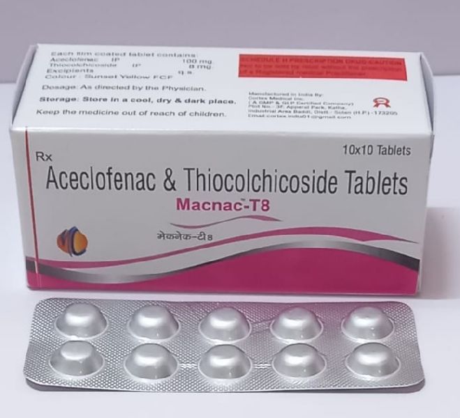 ACECLOFENAC 100MG+THIOCOCHICOSIDE 8 MG