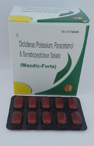 Diclofenac Pottasium 50 Mg+ Paracetamol 325 Mg Tab Sarratiopeptidase Tablet