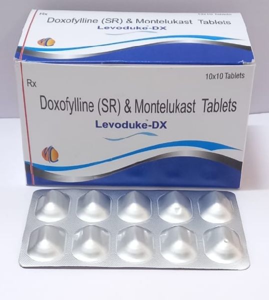 Doxofylline-400mg-sr-montelukast-sodium-10mg, for Clinical, Hospital, Packaging Type : Box
