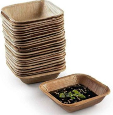 Brown Non Coated Plain 3 inch square bowl, for Serving food