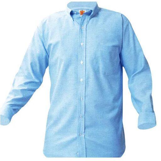 Abhishek Creation Mens Blue Plain Shirt, Size : 38.0, 40.0, 42.0, 44.0