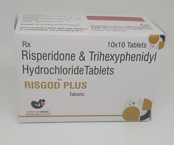 Risperidone and Trihexyphenidyl Hydrochloride Tablets, Packaging Type : Blister