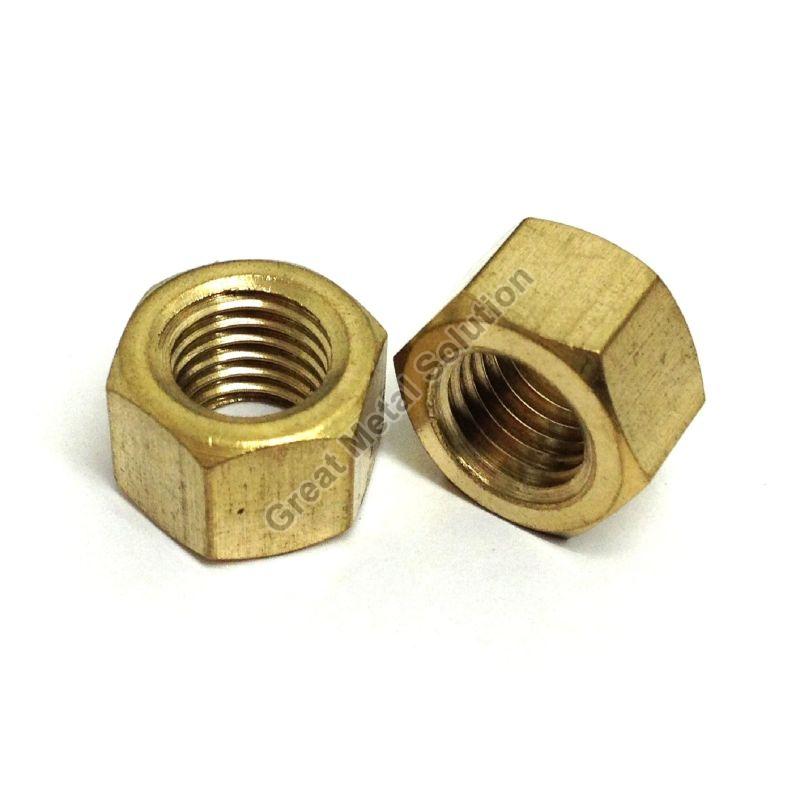 Golden Polished Aluminium Bronze Nut, for Fittings