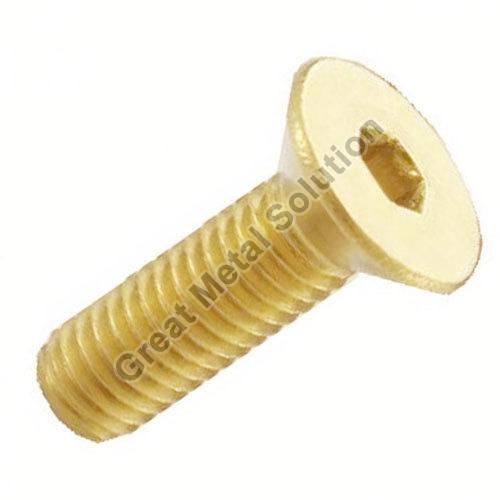 Golden Round Polished Brass Allen CSK Bolt, for Fittings, Feature : High Quality, High Tensile