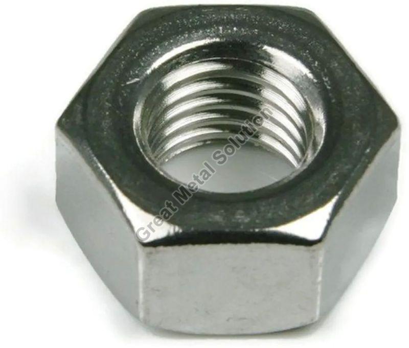 Hex Head Polished Hastelloy C-22 Nut, Color : Silver