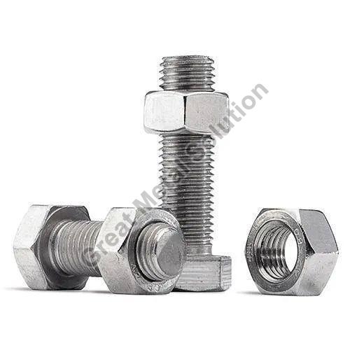 Silver Hex Head Polished Hastelloy C22 Bolt, Packaging Type : Box