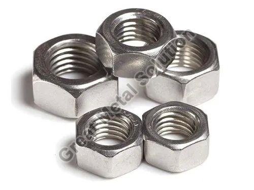 Silver Polished Inconel 600 Nut, for Fitting Use