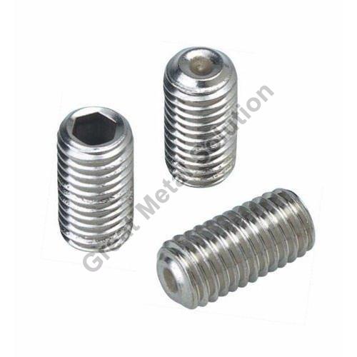 Silver Stainless Steel Inconel 625 Grub Screw, for Fittings Use, Shape : Round