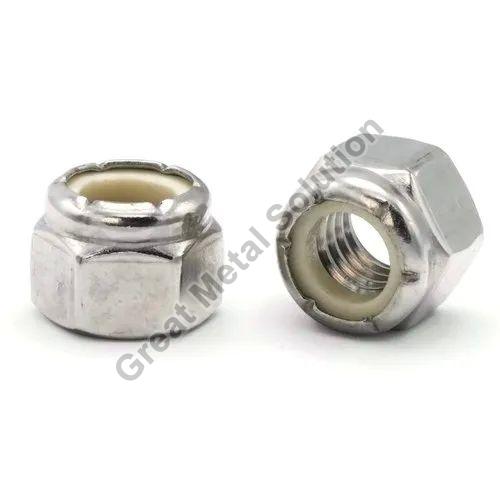 Silver Inconel 660 Nylock Nut, for Fitting Use