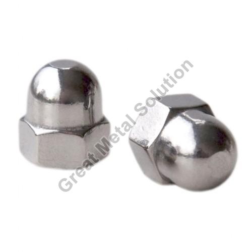 Silver Stainless Steel Monel 500 Dome Nut, for Industrial Use