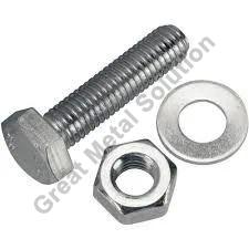 Hexagonal Polished Stainless Steel Super Duplex 32760 Bolt, for Construction, Color : Silver