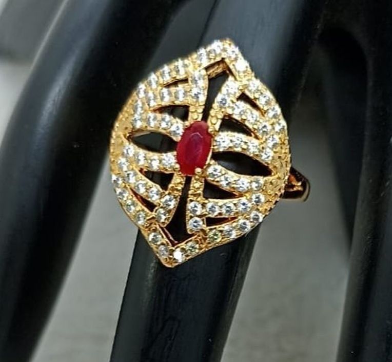 Round Polished Brass Imitation Ring, Color : Golden