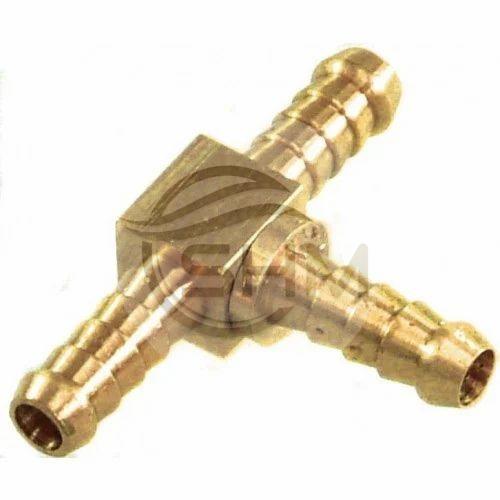Round Barb Brass Tee, for Pipe Fitting, Color : Golden