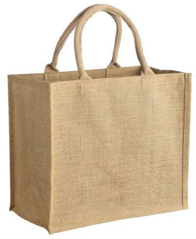 Rectangular Plain Jute Bag, For Promotion, Gift, Size : 33x33x15cm