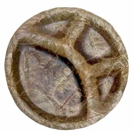 Brown Circular Leaf Pattal Plate, Feature : Disposable, Eco Friendly