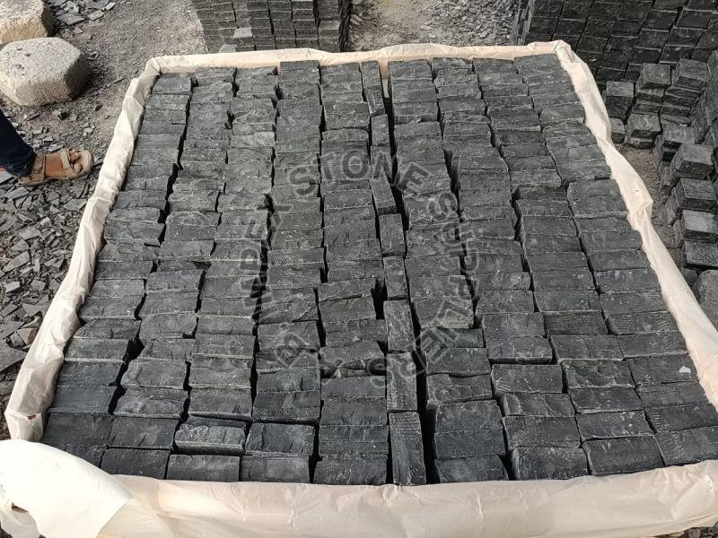 Black Natural India Square Limestone Cobbles, For Pavement, Size/dimension : 10x10