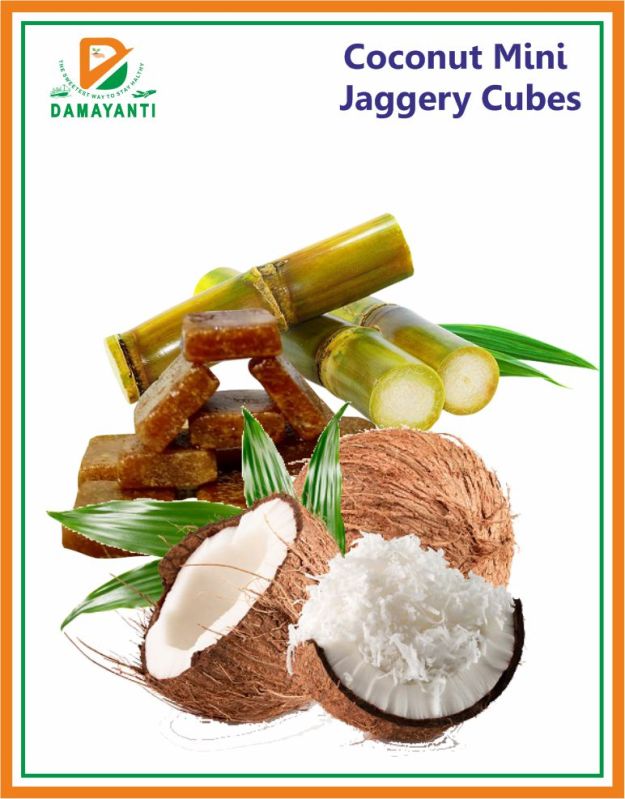 Natural Organic Coconut Jaggery Cubes, for Tea, Sweets, Medicines, Feature : Non Harmful, Non Added Color