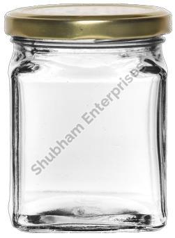 Transparent Square Metal 1000 ML Glass Jar, for Food Storage, Cap Type : 82 MM Lug Cap