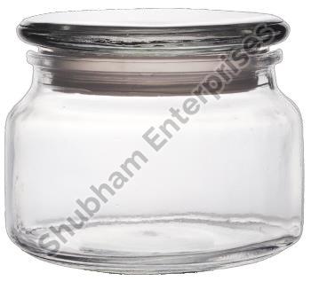 Round 13 Oz Yankee Glass Jar, for Candy Storage, Color : Transparent
