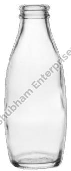 Transparent Round 180 ML Crown Milk Glass Bottle