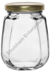 Transparent Hexagonal 250 Ml Octa Glass Jar, For Food Storage, Cap Type : 53 Mm Lug Cap