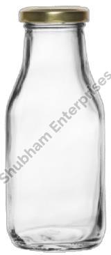 300 ML Square Milk Glass Bottle, Color : Transparent