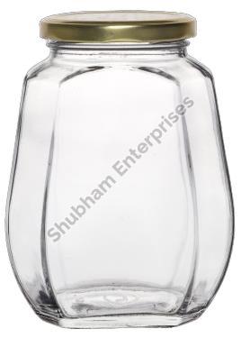 Transparent 750 ML Octa Glass Jar, for Food Storage, Cap Type : 63 MM Lug Cap