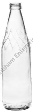 Transparent Round 750 ML Sharbat Wave Glass Bottle