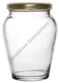Transparent 800 ML Matki Glass Jar, for Dry Fruits Storage, Cap Type : 82 MM Lug Cap