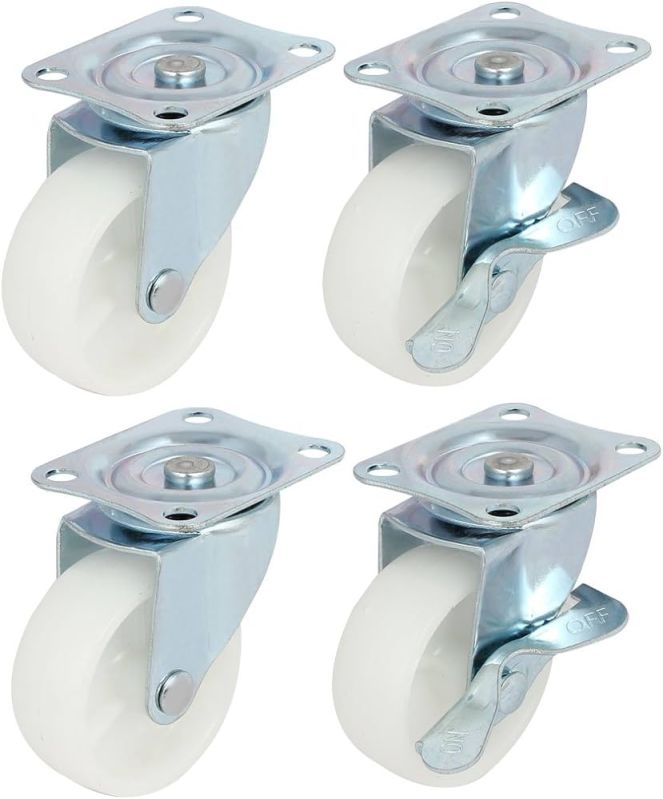2.5 Inch Brake Caster Wheels, for Tables, Stretcher, Stool, Sofa, Chairs, Load Capacity : 100-200Kg