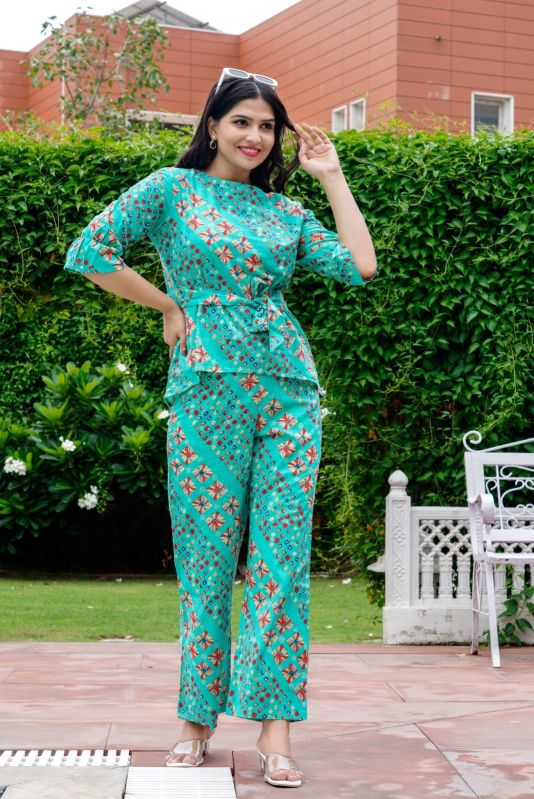 Multicolor Gawdi Ladies Co-Ord Set, Size : All Size