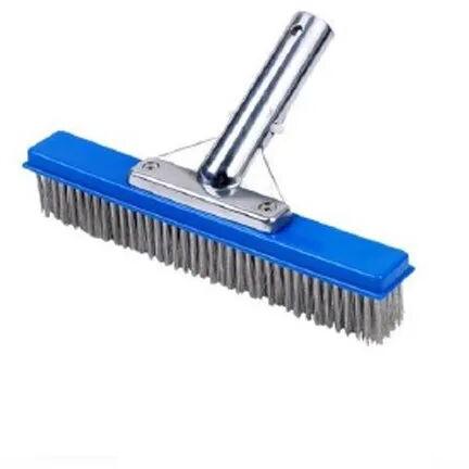 Stainless Steel Swimming Pool Brush, Color : Silver, Blue