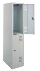 Grey Rectangular Polished Electro galavanized sheets Double Door Locker Cabinet, for Industrial