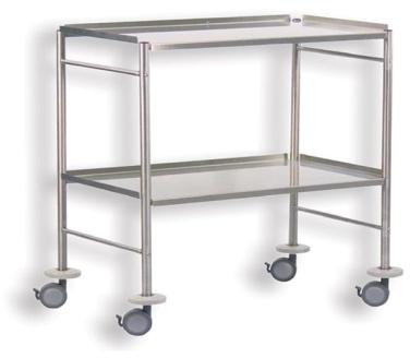 Instrument Trolley with Double Shelf, Size : 60x46x90 CM