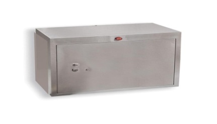 Grey Rectangular Plain Polished Stainless Steel Single Door Narcotic Cabinet, for Hospital