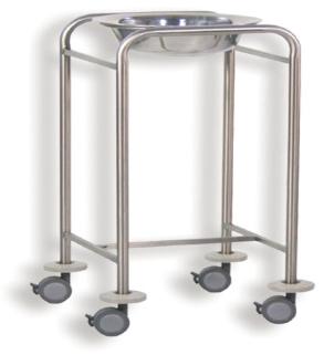 Polished Stainless Steel Single Wash Basin Trolley, for Hospital, Color : Metallic
